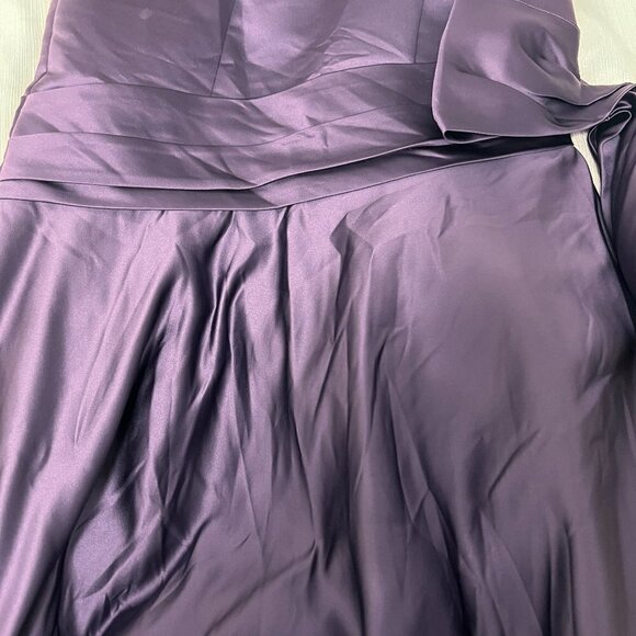 NWT Melissa Sweet Strapless Purple Lined Long Dress - Picture 6 of 8